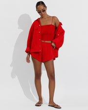 Cabana Top + Day Trip Short - Sweet Chili Heat (Size S)