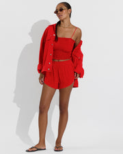 Cabana Top + Day Trip Short - Sweet Chili Heat (Size S)