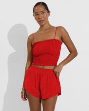 Cabana Top + Day Trip Short - Sweet Chili Heat (Size S)