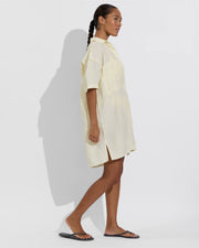 Getaway Mini Dress - Bungalow Stripe: Melt / Coconut (Size S/M)