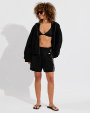 Beach Side Hoodie (Size S/M) + Sandy Top + Layup Short 4" - Jet (Size S)