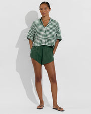 Leisure Shirt - Gingham: Tropics / Coconut (Size S/M) + Day Trip Short - Tropics (Size S)