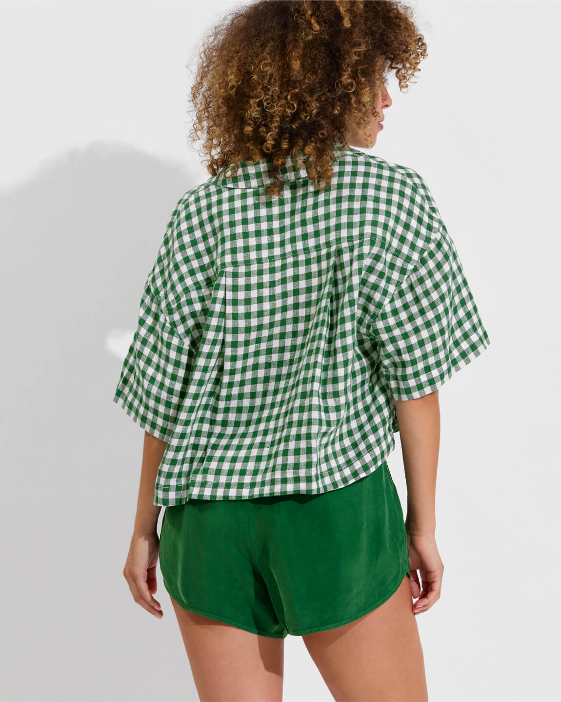 Leisure Shirt - Gingham: Tropics / Coconut (Size S/M) + Day Trip Short - Tropics (Size S)