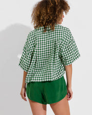 Leisure Shirt - Gingham: Tropics / Coconut (Size S/M) + Day Trip Short - Tropics (Size S)