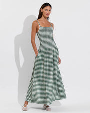 Palma Dress - Gingham: Tropics / Coconut (Size S)