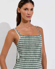 Palma Dress - Gingham: Tropics / Coconut (Size S)