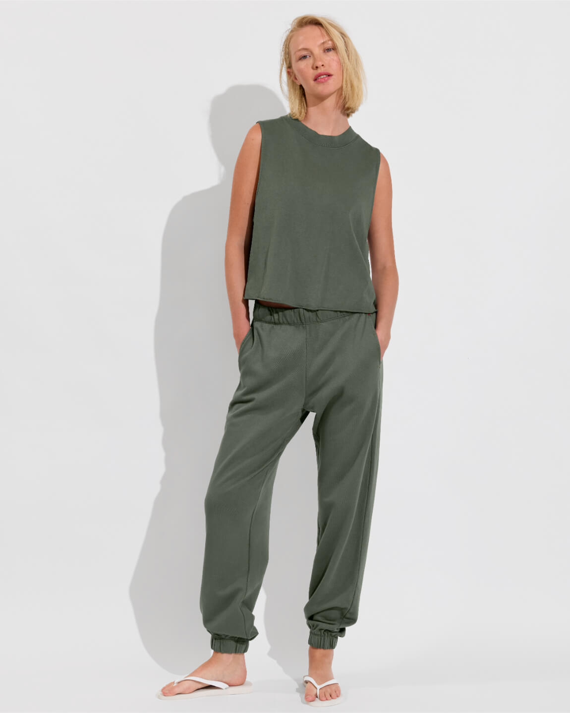 Swell Tank + Sports & Rec Jogger - Agave (Size S)