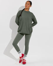 Swell Oversized Long Sleeve Tee (Size S/M) + Super Moves Tight - Agave (Size S)