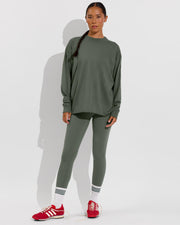 Swell Oversized Long Sleeve Tee (Size S/M) + Super Moves Tight - Agave (Size S)