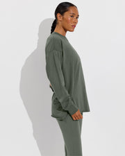 Swell Oversized Long Sleeve Tee (Size S/M) + Super Moves Tight - Agave (Size S)