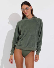 Towel To Go Hoodie (Size S/M) + Throwback Bottom  - Agave (Size S)