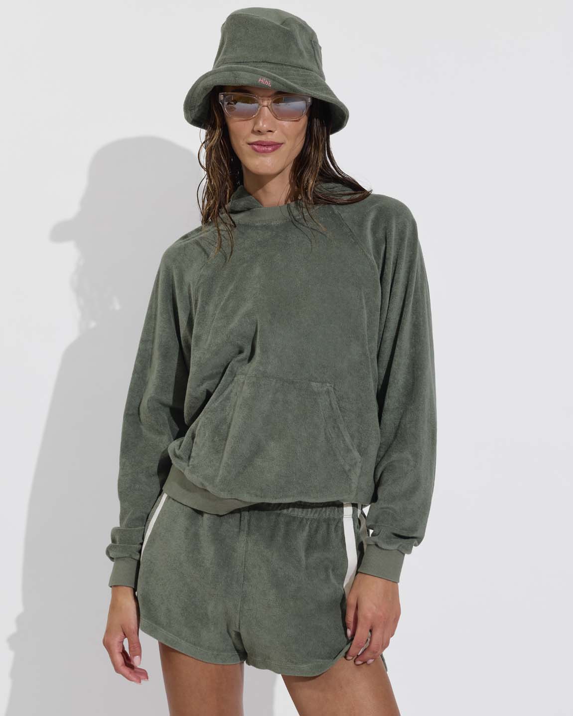 Towel To Go Hoodie (Size S/M) + Towel To Go Short (Size S) + Towel To Go Hat - Agave
