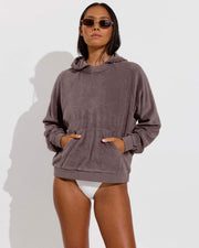 Towel To Go Hoodie - Stormy + Shoreline Suit - Coconut (Size S)