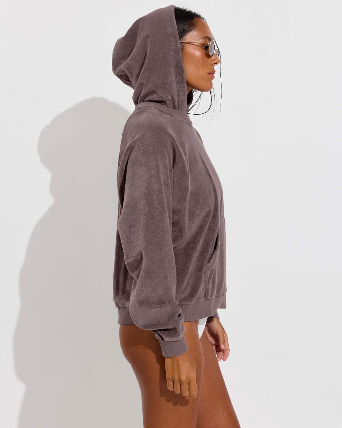 Towel To Go Hoodie - Stormy + Shoreline Suit - Coconut (Size S)