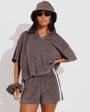 Towel To Go Top (Size S/M) + Towel To Go Short (Size S) + Towel To Go Hat + Towel to Go Scrunchie - Stormy