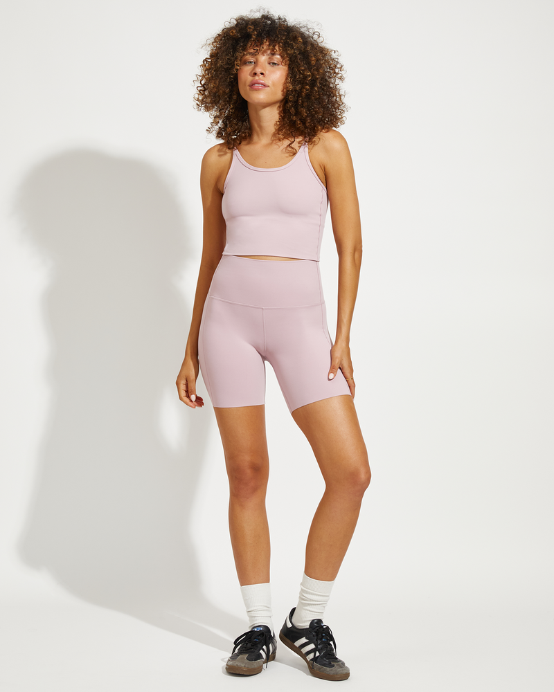 Barre Tank + Super Moves Short 5" - Mauve It Mauve It (Size S)