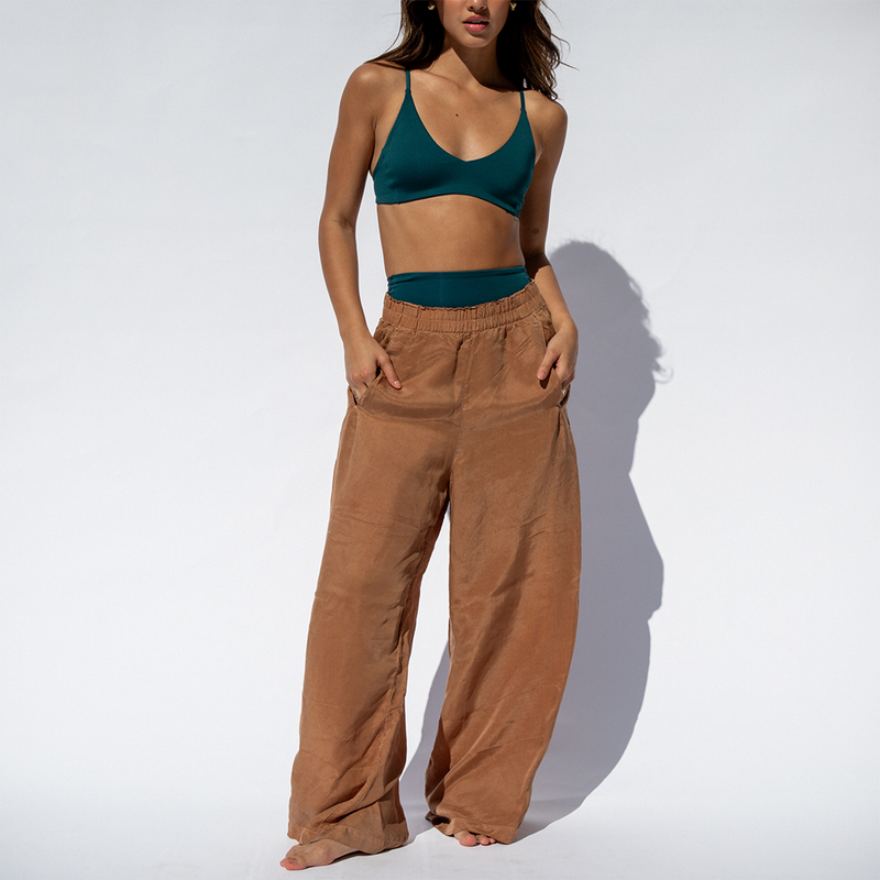 Sunday Top - Deep End + Day Trip Pant - Tan Lines (Size S) [Photo 1]