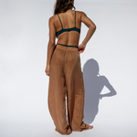 Sunday Top - Deep End + Day Trip Pant - Tan Lines (Size S)