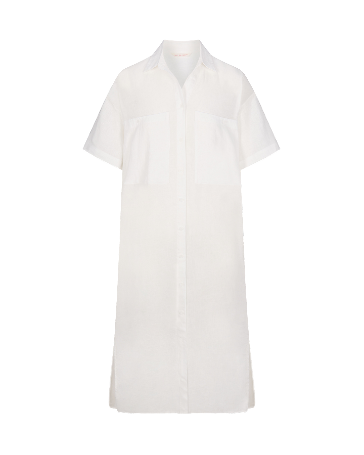 Getaway Shirt Dress in Coconut