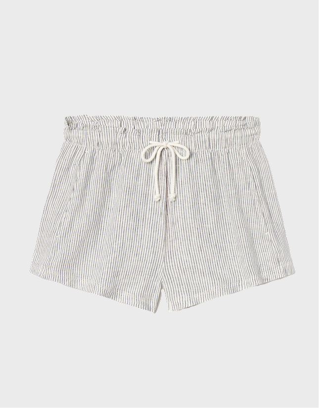 Getaway Short in Varsity/Coconut Stripe