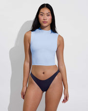 Rays Sleeveless Top - Blue Skies + Dip Bottom - Sprint (Size S)