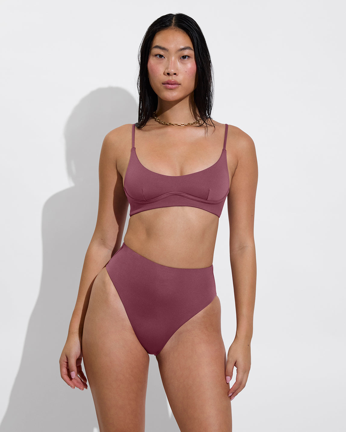 Club Top + Hi Hi Bottom - Desert Plum (Size S)