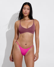 Sunday Top - Desert Plum + Skinny Dip Bottom - Hot (Size S)