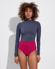 Rays Long Sleeve Top - Varsity + Hi Tide Bottom - Pepper (Size S)