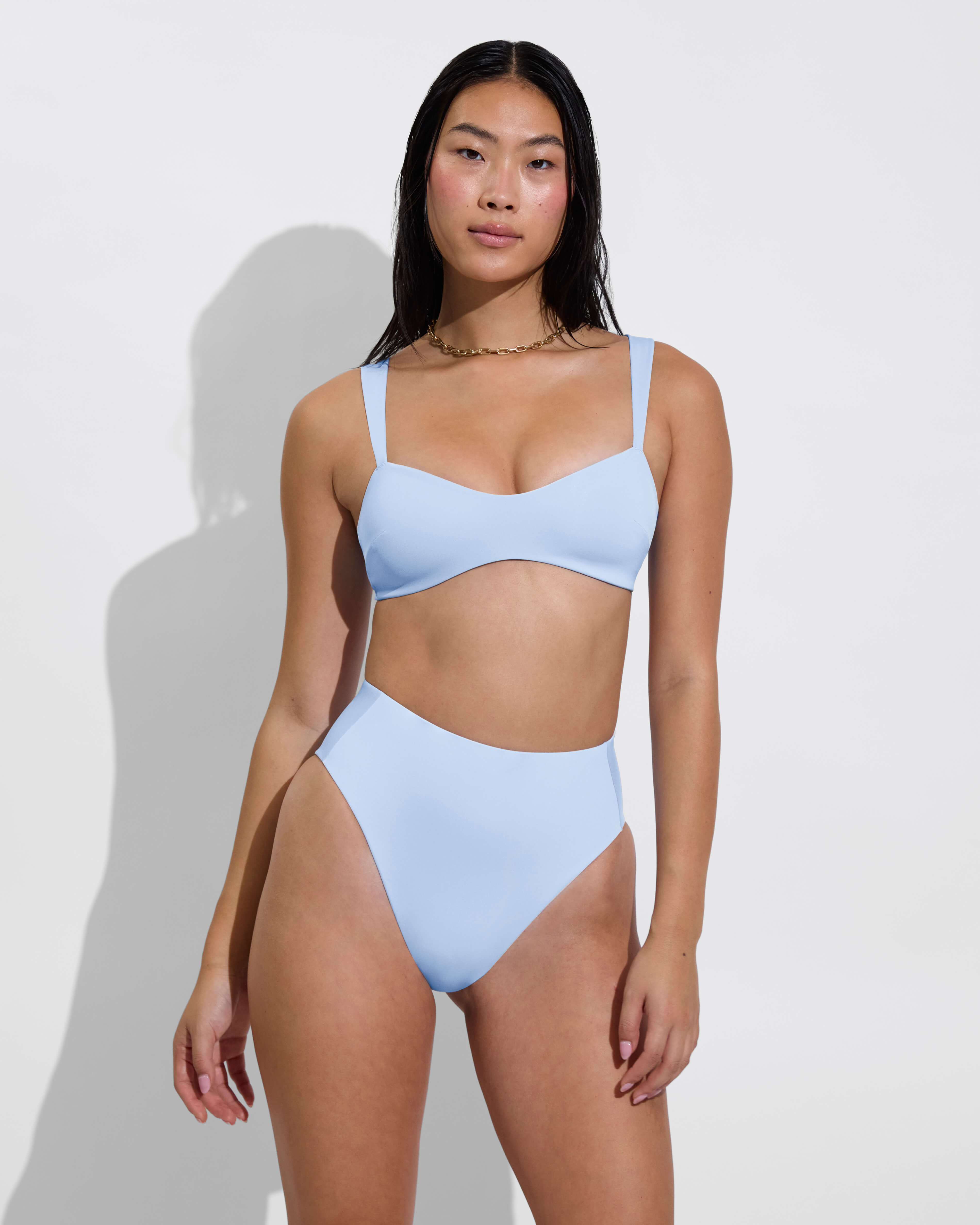 La Plage Top + Hi Hi Bottom - Blue Skies (Size S)
