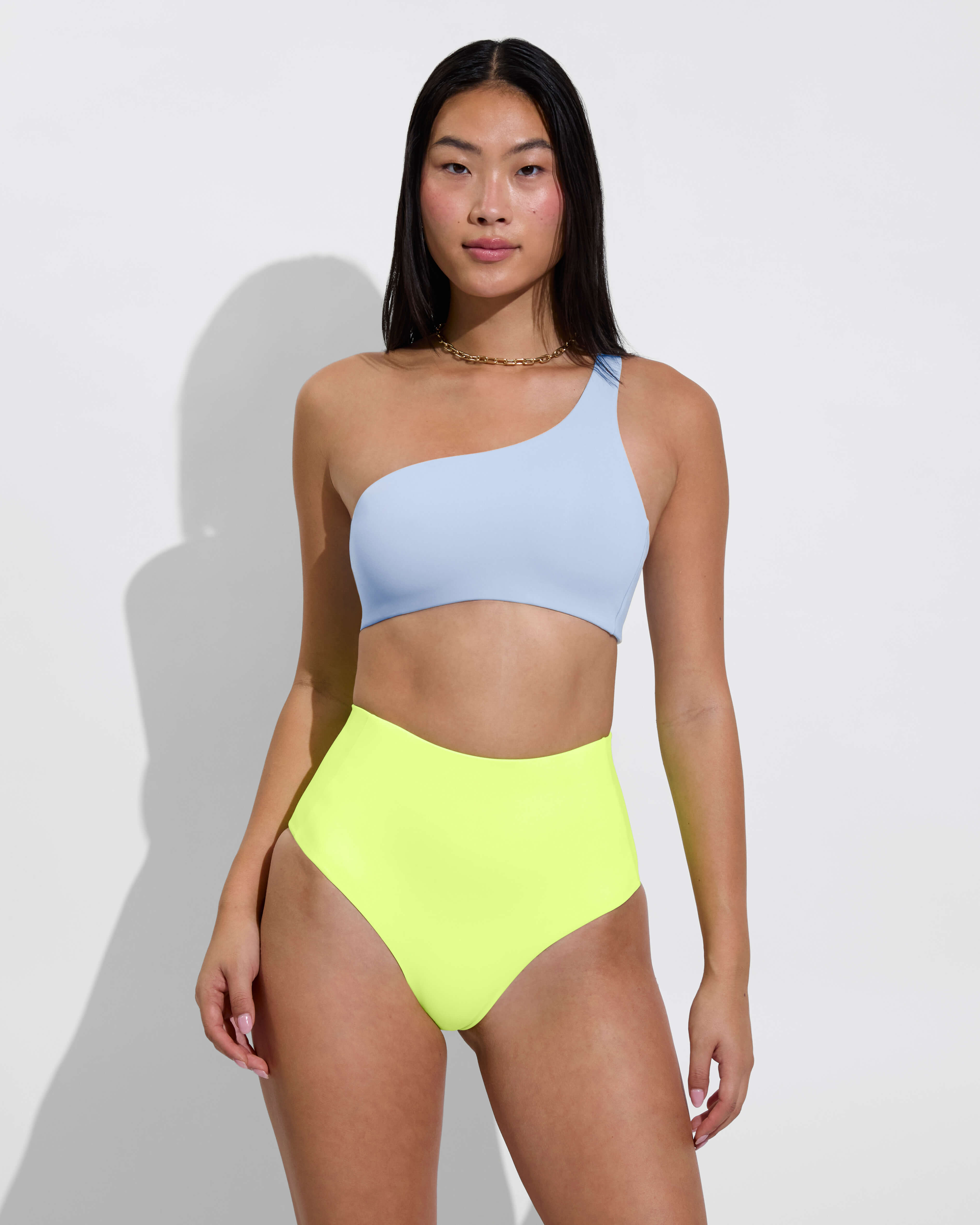 Offshore Top - Blue skies + Hi Tide Bottom - Limoncello (Size S)