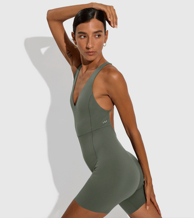 Weekender Playsuit 5" in Agave