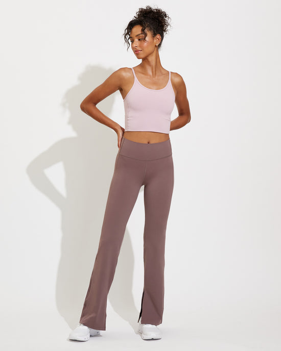 Barre Tank - Mauve It Mauve It + Kick It Pant - Stormy (Size S)