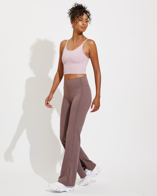 Barre Tank - Mauve It Mauve It + Kick It Pant - Stormy (Size S)