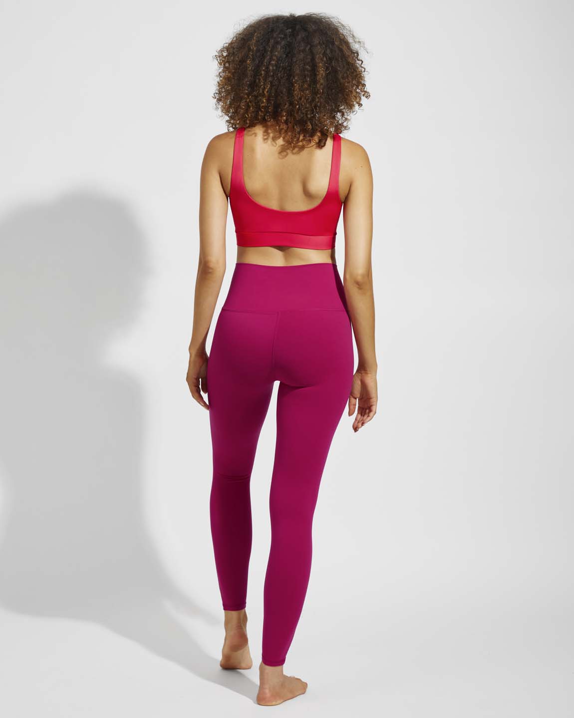 Double Scoop Top - La La Land + Super Moves Tight - Pepper (Size S) [Back View]