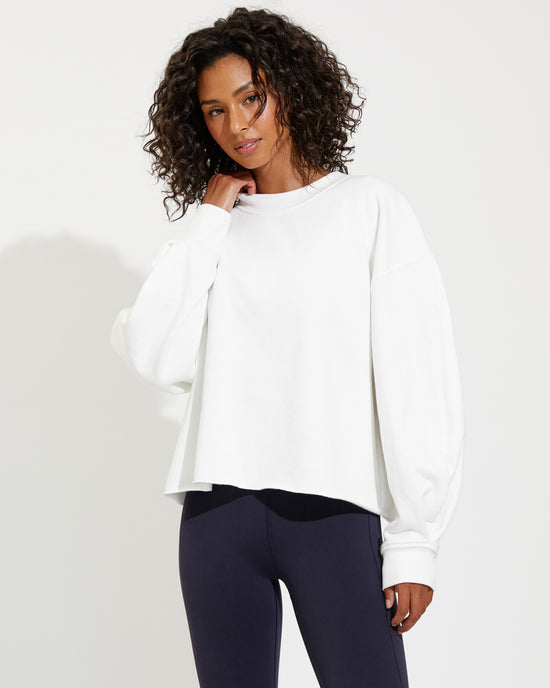 Field Day Sweatshirt - Coconut + Plunge Playsuit - Sprint (Size S)