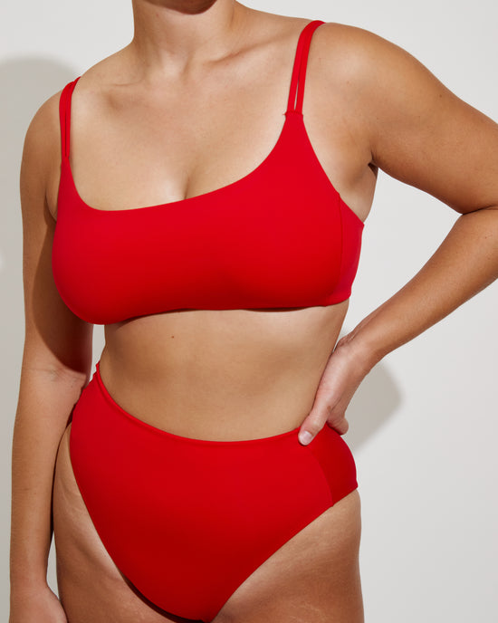 Pool Days Top D+ (36DD) + Hi Hi Bottom - Sweet Chili Heat (Size L)