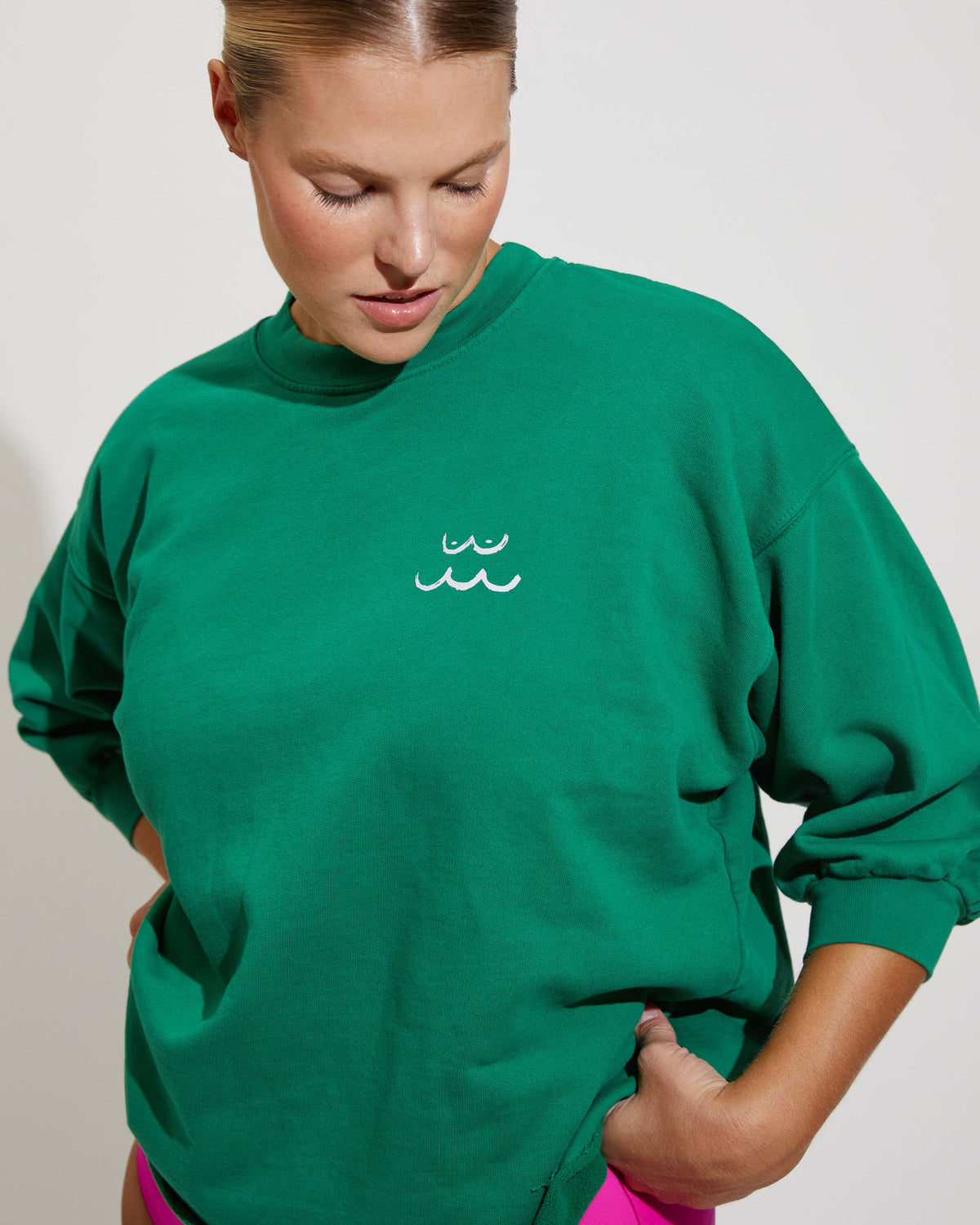 Sports & Rec Sweatshirt *Natalie Edition - Turf + Hi Tide Bottom - Hot (Size L)