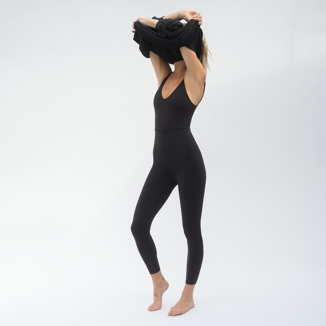 Plunge Playsuit + Sports & Rec Sweatshirt - Jet (Size S) 