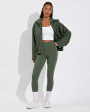 Beach Side Hoodie (Size S/M) + Super Moves Tight - Agave + Frame Tank - Coconut (Size S)