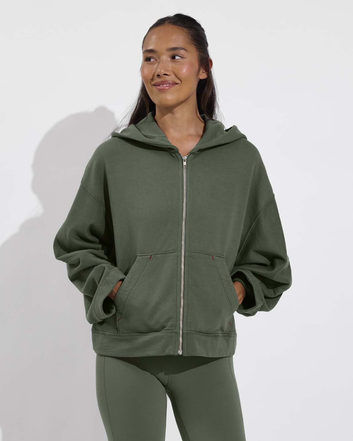 Beach Side Hoodie (Size S/M) + Super Moves Tight - Agave (Size S)