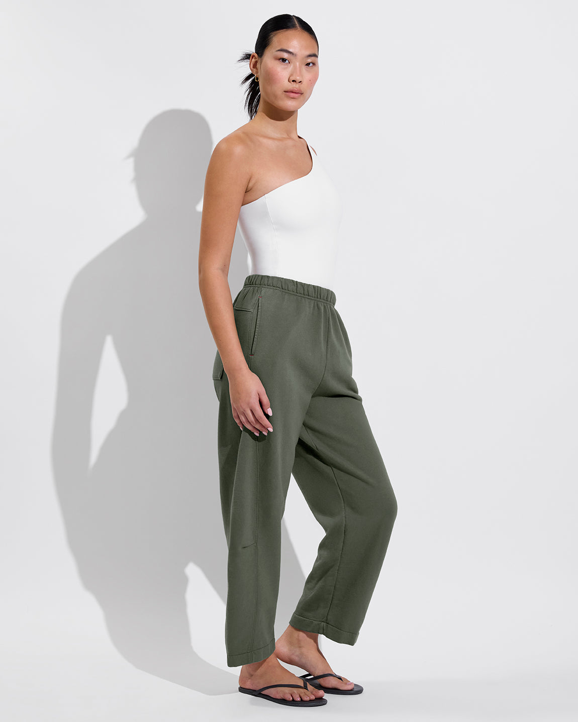 Shoreline Suit - Coconut + Beach Side Sweatpant - Agave (Size S)