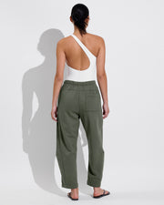 Shoreline Suit - Coconut + Beach Side Sweatpant - Agave (Size S)