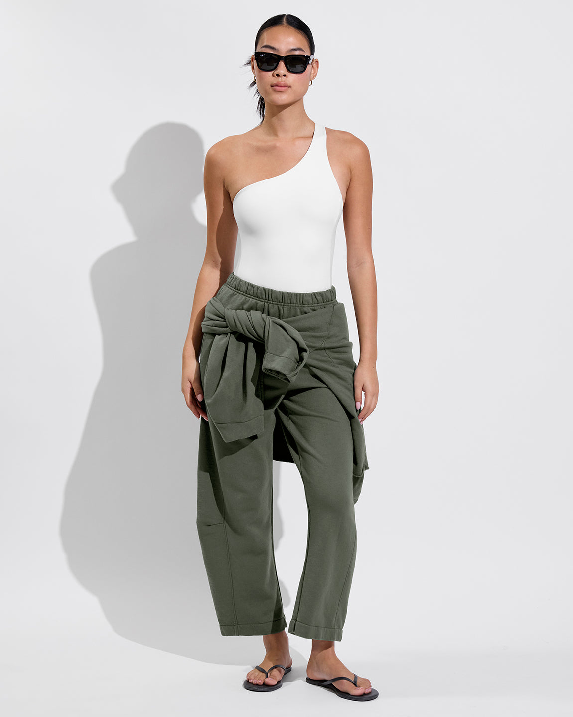 Shoreline Suit - Coconut + Beach Side Sweatpant - Agave (Size S)