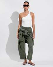 Shoreline Suit - Coconut + Beach Side Sweatpant - Agave (Size S)