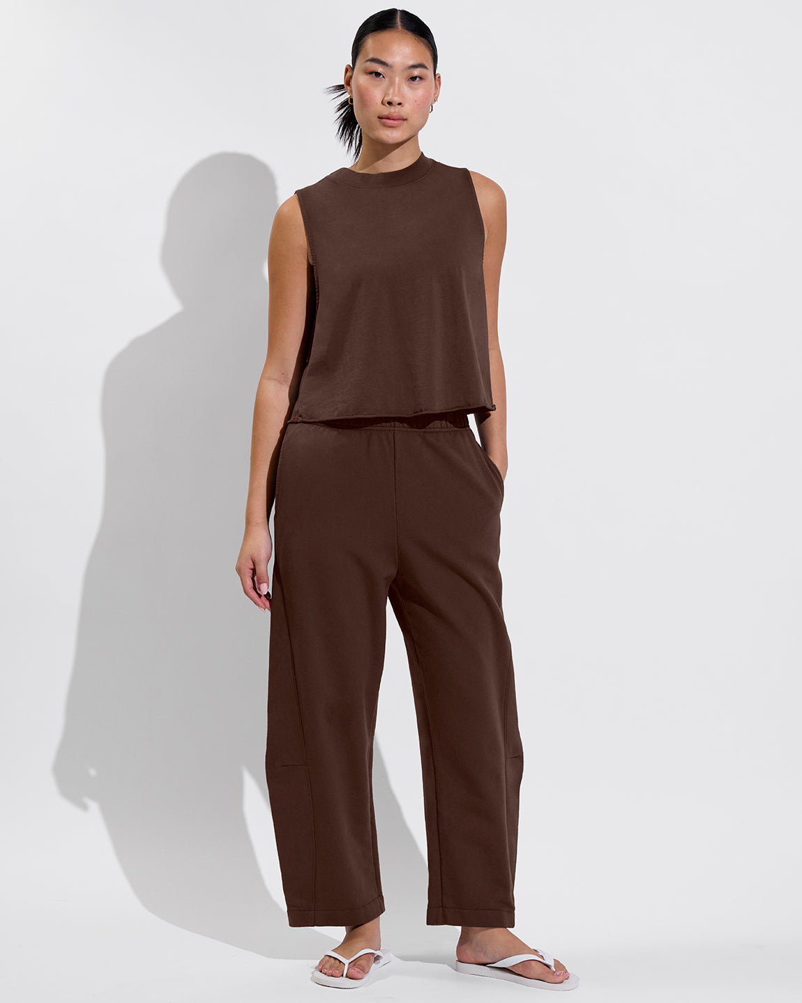 Swell Tank + Beach Side Sweatpant - Cold Brew (Size S)