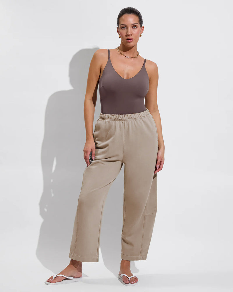 Sunday Suit D+ - Stormy (34DD, Size L) + Beach Side Sweatpant - Beach (Size L)