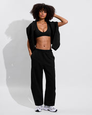 La Crosse Top + Beach Side Sweatpant - Jet (Size S)