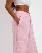 Tubular Top - Coconut (Size S) + Carry On Pant - Coastal Stripe: Sweet Chili Heat / Coconut (Size S)
