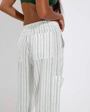 Sunday D+ Top - Tropics (32DD, Size S) + Carry On Pant - Sandbar Stripe: Coconut / Tropics (Size S)