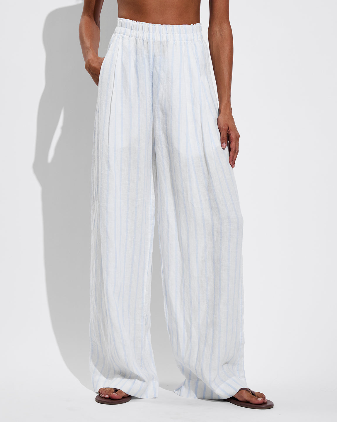 Coastal Pant - Blue Skies / Coconut (Size S) 